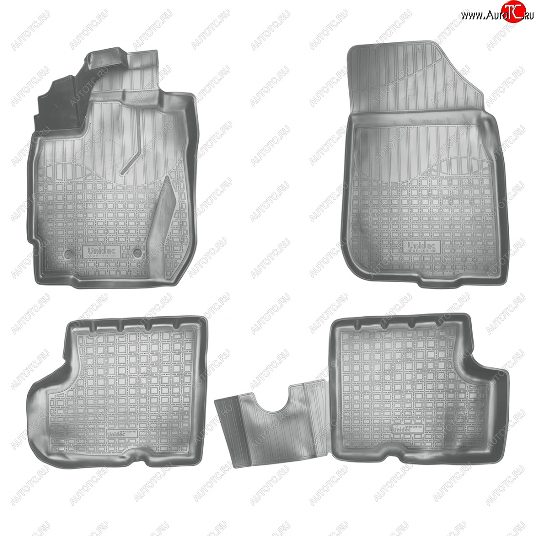 2 999 р. Коврики салонные 3D Norplast  Nissan Terrano  D10 (2016-2022), Renault Duster  HS (2015-2021) (серый)  с доставкой в г. Воронеж