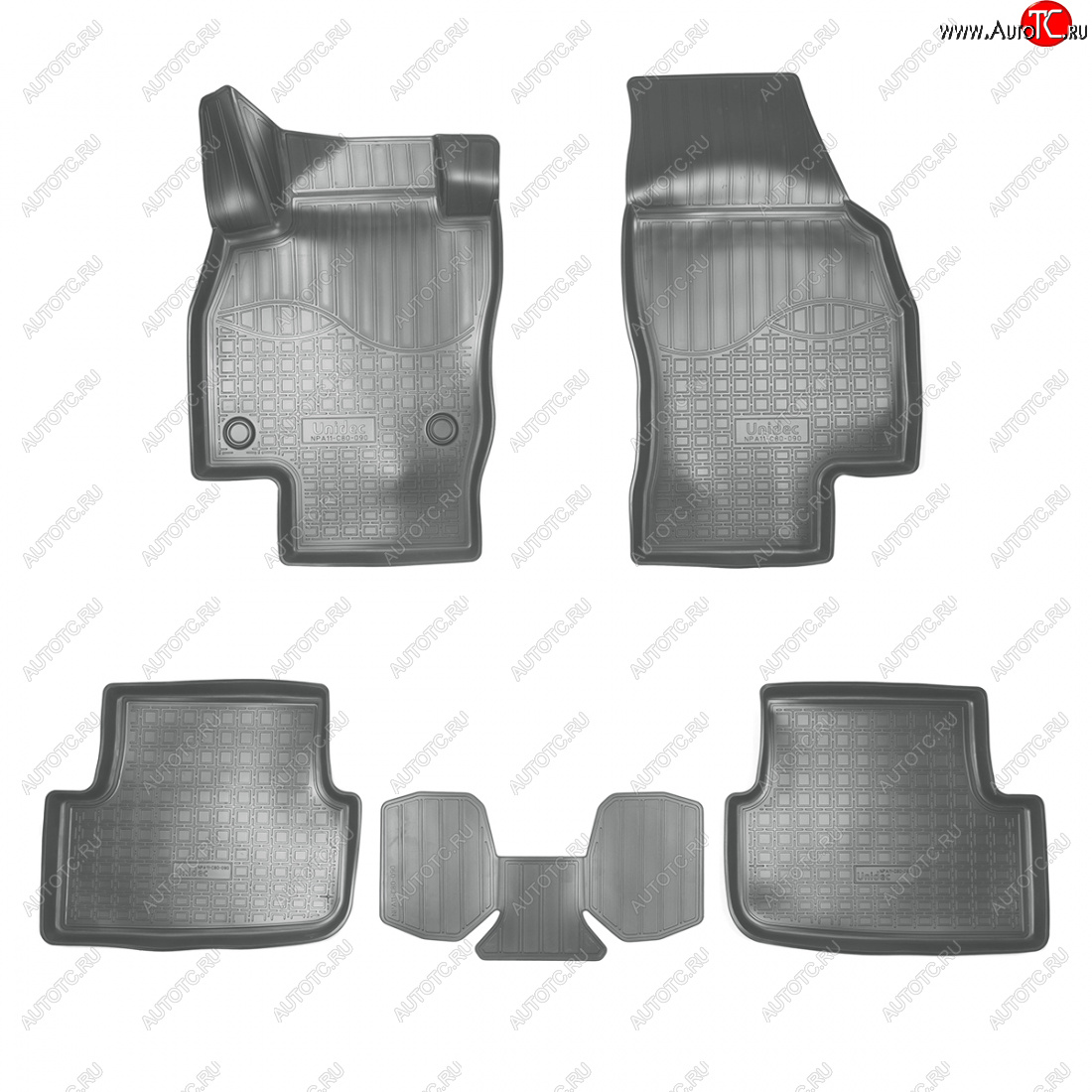 3 089 р. Коврики салонные Norplast  3D  Seat Arona (2017-2025) (серый)  с доставкой в г. Воронеж