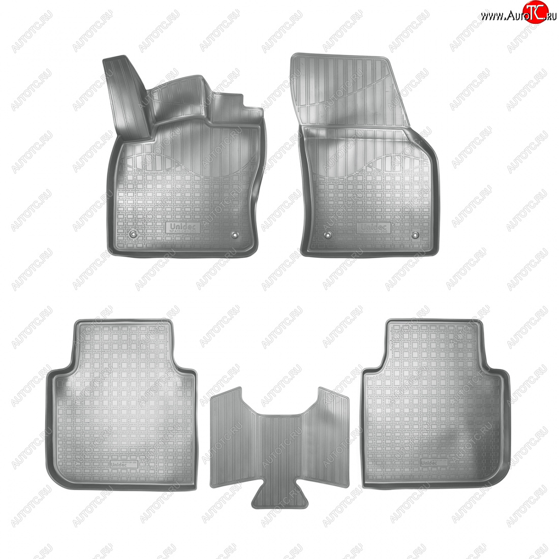 3 099 р. Коврики салонные 3D Norplast  Skoda Kodiaq  NU7 (2017-2021) дорестайлинг (серый)  с доставкой в г. Воронеж