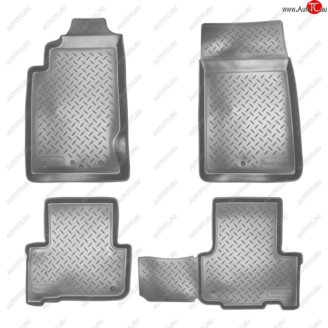3 199 р. Коврики салонные Norplast  SSANGYONG Rexton  Y290 (2012-2017) (серый)  с доставкой в г. Воронеж