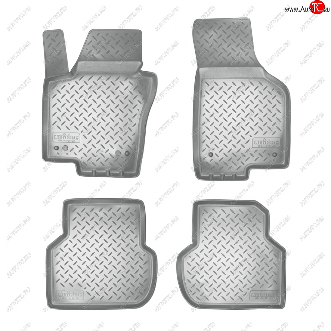 2 759 р. Коврики салонные Norplast  Volkswagen Jetta  A6 (2011-2015) седан дорестайлинг (серый)  с доставкой в г. Воронеж