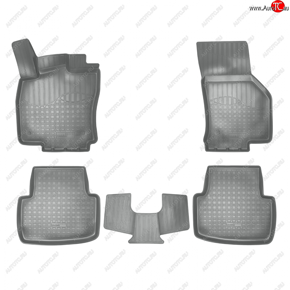 2 859 р. Коврики салонные 3D Norplast  Volkswagen Passat  B8 (2015-2019) седан дорестайлинг, универсал дорестайлинг (серый)  с доставкой в г. Воронеж