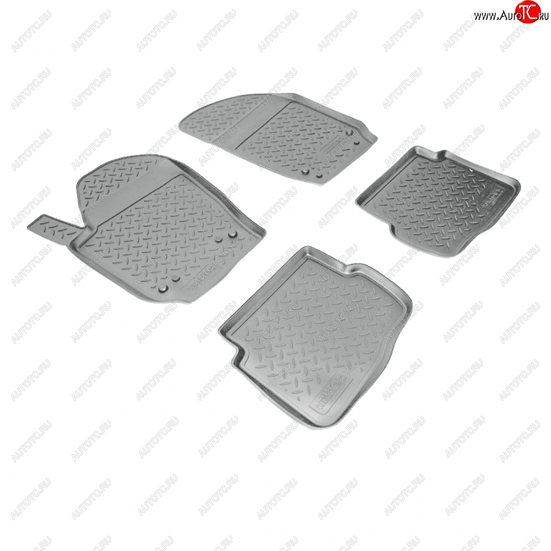 2 589 р. Коврики салонные Norplast  Volkswagen Polo  9N1 (2001-2009) седан дорестайлинг, хэтчбэк 5 дв. дорестайлинг, рестайлинг седан, рестайлинг, хэтчбэк 5 дв. (серый)  с доставкой в г. Воронеж