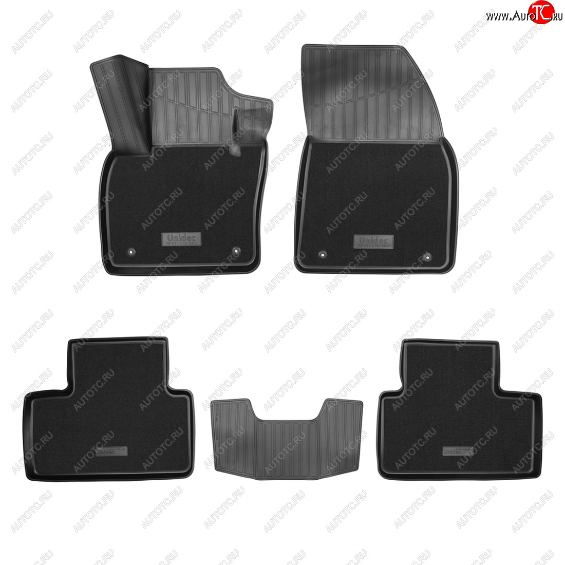 3 999 р. Коврики салонные комбинированные 3D Norplast  Volvo XC40 (2017-2022) (черный)  с доставкой в г. Воронеж