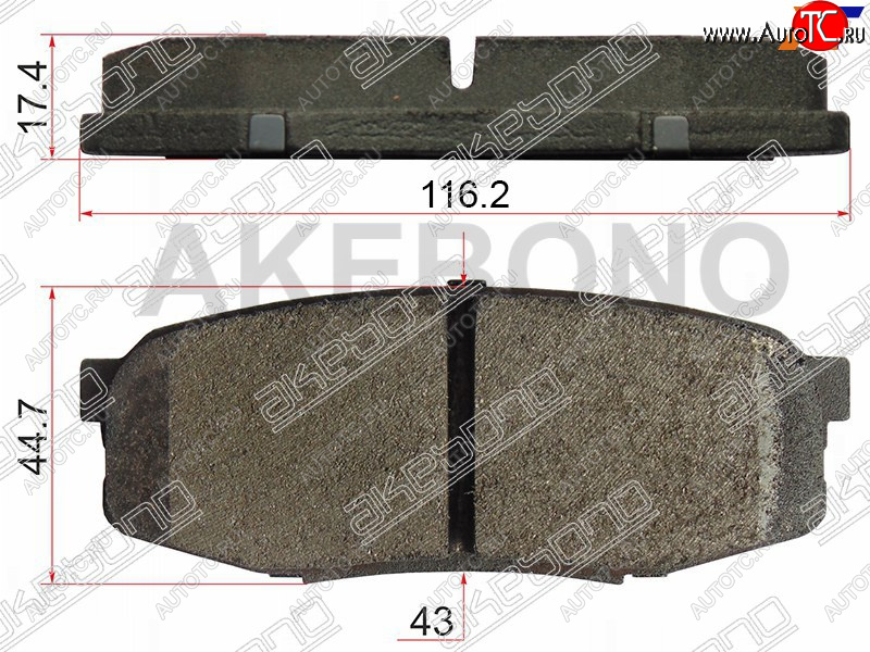 2 299 р. Колодки тормозные AKEBONO (задние)  Lexus LX570  J200 (2007-2022), Toyota Land Cruiser  200 (2007-2021), Toyota Sequoia (2007-2022), Toyota Tundra  XK50 (2007-2025)  с доставкой в г. Воронеж