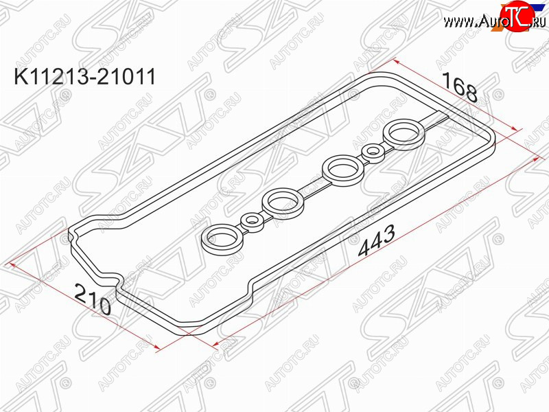 238 р. Прокладка клапанной крышки (1NZ-FE, 2NZ-FE) SAT  Toyota Corolla  E120 (2000-2004) седан дорестайлинг, универсал дорестайлинг, хэтчбек 5 дв. дорестайлинг  с доставкой в г. Воронеж