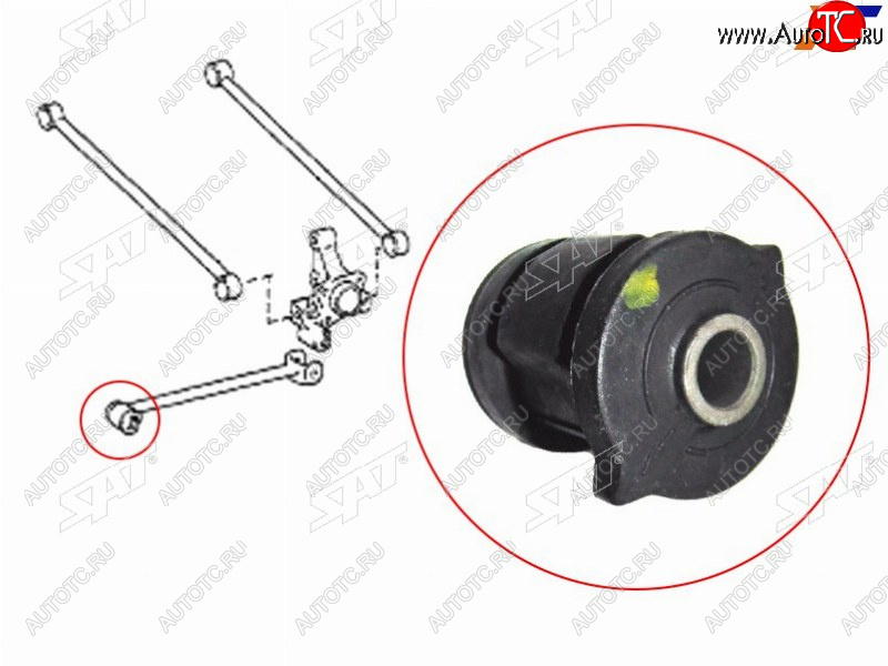 241 р. Сайлентблок задней продольной тяги TOYOTA CALDINACARINACORONACOROLLACAMRYMARK2 QUALIS 4WD 91-01 SAT ST-48725-12460  с доставкой в г. Воронеж