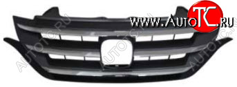6 499 р. CR-V 12- РЕШЕТКА РАДИАТОРА С ХРОМ МОЛДИНГ (Китай)  Honda CR-V  RM1,RM3,RM4 (2012-2015) дорестайлинг (Неокрашенная)  с доставкой в г. Воронеж