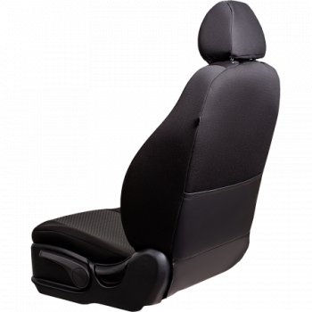 6 799 р. Комплект чехлов для сидений (РЗС 60/40 2П+1Г жаккард) Дублин Lord Autofashion Chevrolet Cruze J300 седан рестайлинг (2012-2015) (черный, вставка Стежок серая, строчка черная)  с доставкой в г. Воронеж. Увеличить фотографию 4