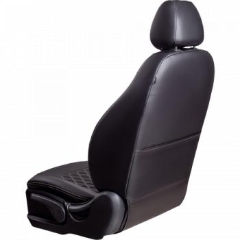 8 999 р. Комплект чехлов для сидений (ЦЗС Илана+Орегон) ТУРИН ст РОМБ Lord Autofashion  Daewoo Matiz  M150 (2000-2016) рестайлинг (черный, вставка черная+бежевая, строчка бежевая)  с доставкой в г. Воронеж. Увеличить фотографию 3