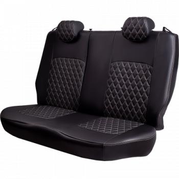 8 999 р. Комплект чехлов для сидений (ЦЗС Илана+Орегон) ТУРИН ст РОМБ Lord Autofashion  Daewoo Matiz  M150 (2000-2016) рестайлинг (черный, вставка черная+бежевая, строчка бежевая)  с доставкой в г. Воронеж. Увеличить фотографию 6