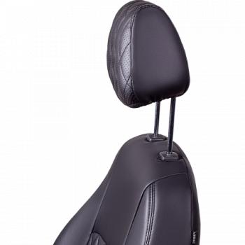 9 699 р. Комплект чехлов для сидений (ЦЗС Илана+Орегон) ТУРИН ст РОМБ Lord Autofashion  Daewoo Matiz  M150 (2000-2016) рестайлинг (черный, вставка черная, строчка черная)  с доставкой в г. Воронеж. Увеличить фотографию 3