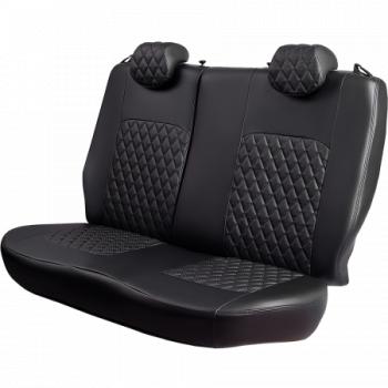 9 699 р. Комплект чехлов для сидений (ЦЗС Илана+Орегон) ТУРИН ст РОМБ Lord Autofashion  Daewoo Matiz  M150 (2000-2016) рестайлинг (черный, вставка черная, строчка черная)  с доставкой в г. Воронеж. Увеличить фотографию 4