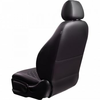 9 699 р. Комплект чехлов для сидений (ЦЗС Илана+Орегон) ТУРИН ст РОМБ Lord Autofashion  Daewoo Matiz  M150 (2000-2016) рестайлинг (черный, вставка черная, строчка черная)  с доставкой в г. Воронеж. Увеличить фотографию 2