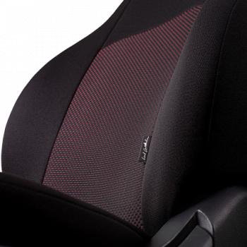 6 799 р. Комплект чехлов для сидений (ЦЗС Жаккард) Дублин Lord Autofashion  Daewoo Nexia  дорестайлинг (1995-2008) (черный, вставка Ёж красная)  с доставкой в г. Воронеж. Увеличить фотографию 7