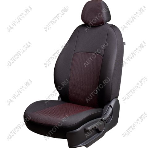 6 799 р. Комплект чехлов для сидений (ЦЗС Жаккард) Дублин Lord Autofashion  Daewoo Nexia  дорестайлинг (1995-2008) (черный, вставка Ёж красная)  с доставкой в г. Воронеж