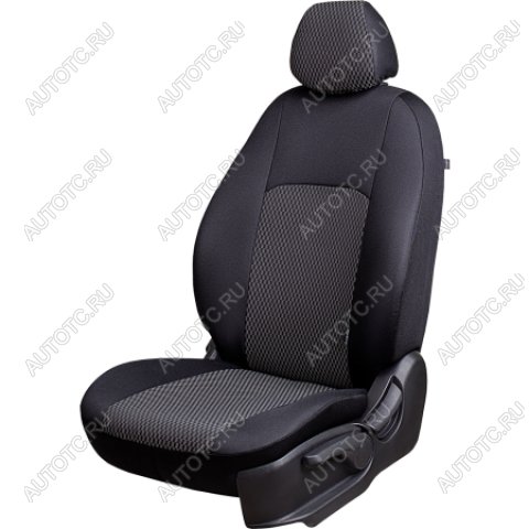 7 299 р. Комплект чехлов для сидений (ЦЗС Жаккард) Дублин Lord Autofashion  Daewoo Nexia  дорестайлинг (1995-2008) (черный, вставка Прямоугольник черная)  с доставкой в г. Воронеж