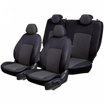 7 299 р. Комплект чехлов для сидений (ЦЗС Жаккард) Дублин Lord Autofashion  Daewoo Nexia  дорестайлинг (1995-2008) (черный, вставка Прямоугольник черная)  с доставкой в г. Воронеж. Увеличить фотографию 2