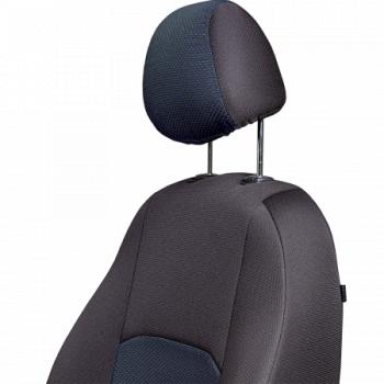 6 799 р. Комплект чехлов для сидений (ЦЗС 2Г Жаккард) Дублин Lord Autofashion  Daewoo Nexia  рестайлинг (2008-2015) (черный, вставка Ёж синяя)  с доставкой в г. Воронеж. Увеличить фотографию 8