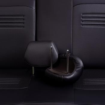 8 549 р. Комплект чехлов для сидений (ЦЗС 2Г Илана+Орегон) ТУРИН СТ Lord Autofashion  Daewoo Nexia  рестайлинг (2008-2015) (черный, вставка черная, строчка черная)  с доставкой в г. Воронеж. Увеличить фотографию 7