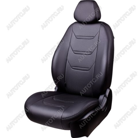 24 699 р. Комплект чехлов для сидений (ЦЗС 3Г Орегон) ТУРИН-2 Lord Autofashion  Datsun on-DO (2014-2021) седан дорестайлинг, седан рестайлинг (черный, вставка черная, строчка черная)  с доставкой в г. Воронеж