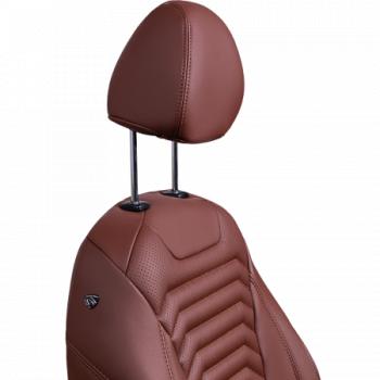 26 399 р. Комплект чехлов для сидений (к.Trend Spor РЗСиС 60/40-без подлок. 3Г Орегон) БАЙРОН ст ПРЕЗИДЕНТ Lord Autofashion  Ford Focus  3 (2010-2019) универсал дорестайлинг, хэтчбэк дорестайлинг, седан дорестайлинг, седан рестайлинг, универсал рестайлинг, хэтчбэк рестайлинг (коричневый, вставка коричневая+светло-коричневая, строчка светло-коричневая)  с доставкой в г. Воронеж. Увеличить фотографию 8