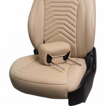 26 399 р. Комплект чехлов для сидений (к.Trend Spor РЗСиС 60/40-без подлок. 3Г Орегон) БАЙРОН ст ПРЕЗИДЕНТ Lord Autofashion  Ford Focus  3 (2010-2019) универсал дорестайлинг, хэтчбэк дорестайлинг, седан дорестайлинг, седан рестайлинг, универсал рестайлинг, хэтчбэк рестайлинг (бежевый, вставка бежевая, строчка бежевая)  с доставкой в г. Воронеж. Увеличить фотографию 6