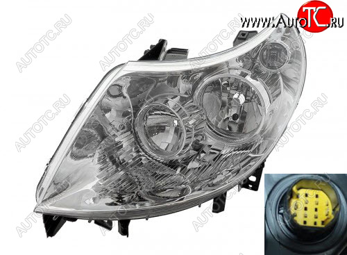 9 599 р. Левая фара (c электрокорректором) DEPO Peugeot Boxer 250 (2006-2014)  с доставкой в г. Воронеж