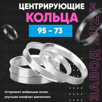 1 849 р. Центровочные кольца для дисков 95 - 73 (алюминиевые) 4шт. переходные центрирующие проставочные супинаторы на ступицу ЗАВОД ПРОСТАВОК ZUZ 95 - 73  с доставкой в г. Воронеж. Увеличить фотографию 1
