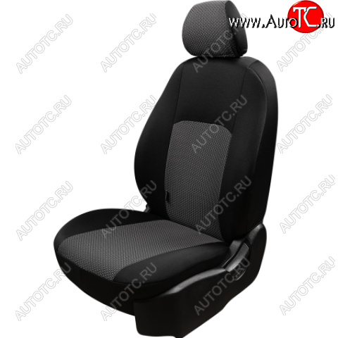 7 549 р. Комплект чехлов для сидений (РЗСиС 50/50, 2П жаккард) Дублин Lord Autofashion  Chery Tiggo T11 (2005-2013) дорестайлинг (черный, вставка зигзаг серый, строчка  черная)  с доставкой в г. Воронеж