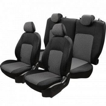 7 549 р. Комплект чехлов для сидений (РЗСиС 50/50, 2П жаккард) Дублин Lord Autofashion  Chery Tiggo T11 (2005-2013) дорестайлинг (черный, вставка зигзаг серый, строчка  черная)  с доставкой в г. Воронеж. Увеличить фотографию 2