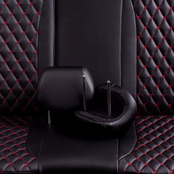 17 449 р. Комплект чехлов для сидений (РЗСиС 60/40 Орегон) БАЙРОН Lord Autofashion  Chevrolet Niva  2123 (2002-2020) дорестайлинг, рестайлинг (черный, вставка черная, строчка красная)  с доставкой в г. Воронеж. Увеличить фотографию 5