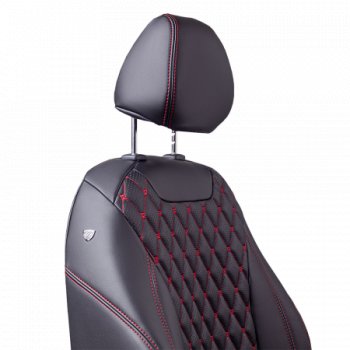 17 449 р. Комплект чехлов для сидений (РЗСиС 60/40 Орегон) БАЙРОН Lord Autofashion  Chevrolet Niva  2123 (2002-2020) дорестайлинг, рестайлинг (черный, вставка черная, строчка красная)  с доставкой в г. Воронеж. Увеличить фотографию 8