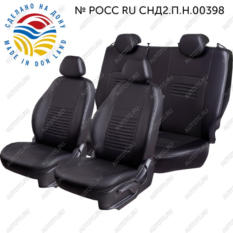 9 899 р. Чехлы для сидений (РЗС60/4, Экокожа Илана+Орегон) ТУРИН Lord Auto  Geely GC6 (2014-2017) (черный)  с доставкой в г. Воронеж