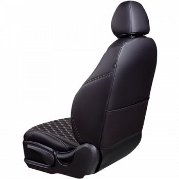 19 699 р. Комплект чехлов для сидений (РЗС 60/40 3Г Орегон) БАЙРОН Lord Autofashion  KIA Rio  2 JB (2005-2011) дорестайлинг седан, дорестайлинг, хэтчбэк 5 дв., рестайлинг седан, рестайлинг, хэтчбэк 5 дв. (черный, вставка черная, строчка бежевая)  с доставкой в г. Воронеж. Увеличить фотографию 2