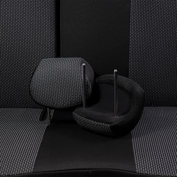 5 399 р. Комплект чехлов для сидений (ЦЗС Жаккард) Дублин Lord Autofashion  Лада Нива 4х4  2121 (1977-2019) 3 дв. дорестайлинг (черный, вставка Сеул серая)  с доставкой в г. Воронеж. Увеличить фотографию 4