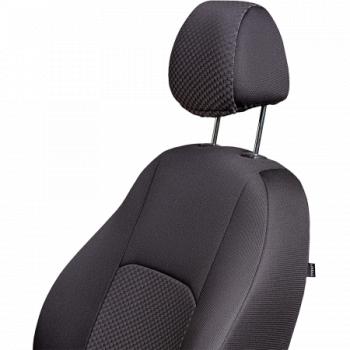 7 249 р. Комплект чехлов для сидений (7 мест Жаккард) Дублин Lord Autofashion  ГАЗ ГАЗель ( 3221,  3221,Бизнес) - Соболь ( 2217 автобус,  2217 Бизнес автобус) (серый, вставка Стежок серая)  с доставкой в г. Воронеж. Увеличить фотографию 5