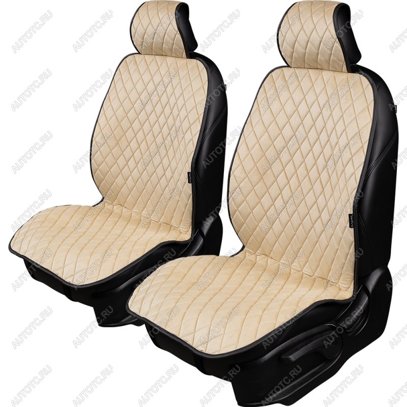 2 699 р. Накидка (2 места Хами) АЛЯСКА ст РОМБ Lord Autofashion   (светло бежевый, строчка бежевая)  с доставкой в г. Воронеж