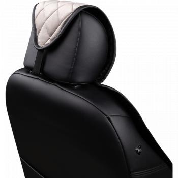 2 699 р. Накидка (2 места Хами) АЛЯСКА ст РОМБ Lord Autofashion   (светло-серая, строчка сераяя)  с доставкой в г. Воронеж. Увеличить фотографию 3