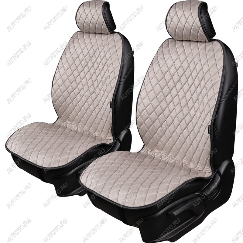 2 699 р. Накидка (2 места Хами) АЛЯСКА ст РОМБ Lord Autofashion   (светло-серая, строчка сераяя)  с доставкой в г. Воронеж