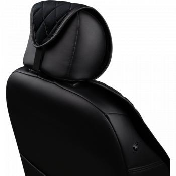 2 499 р. Накидка (2 места Хами) АЛЯСКА ст РОМБ Lord Autofashion   (черный, строчка бежевая)  с доставкой в г. Воронеж. Увеличить фотографию 6