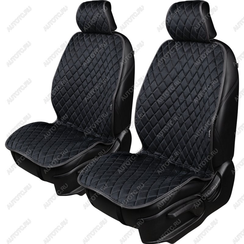2 499 р. Накидка (2 места Хами) АЛЯСКА ст РОМБ Lord Autofashion   (черный, строчка бежевая)  с доставкой в г. Воронеж