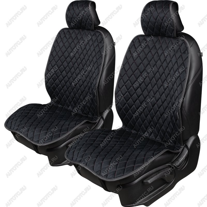 2 499 р. Накидка (2 места Хами) АЛЯСКА ст РОМБ Lord Autofashion   (черный, строчка красная)  с доставкой в г. Воронеж