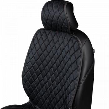 2 499 р. Накидка (2 места Хами) АЛЯСКА ст РОМБ Lord Autofashion   (черный, строчка красная)  с доставкой в г. Воронеж. Увеличить фотографию 2