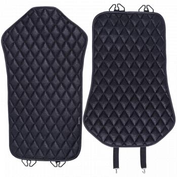 1 189 р. Накидка на сиденье (1 место Каир) ЛЮКС ст РОМБ Lord Autofashion   (черный, строчка черная)  с доставкой в г. Воронеж. Увеличить фотографию 3