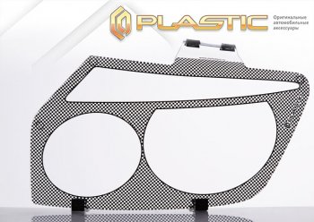 1 879 р. Защита фар CA-Plastic  Subaru Forester  SG (2005-2008) рестайлинг (Шелкография черная)  с доставкой в г. Воронеж. Увеличить фотографию 3