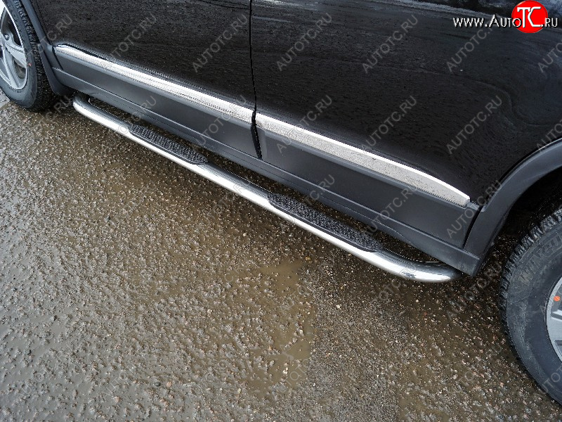 34 749 р. Пороги овальные гнутые с накладкой 75х42 мм ТСС Тюнинг Haval M6 (2021-2025) (серые)  с доставкой в г. Воронеж