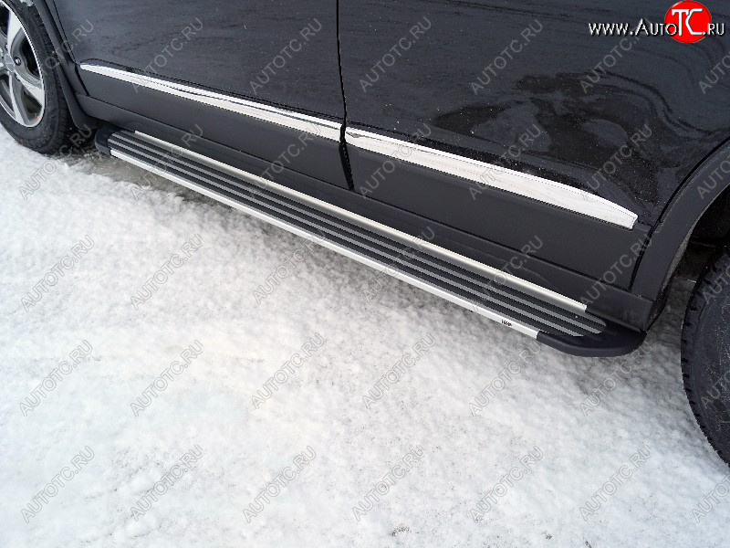20 599 р. Пороги алюминиевые Slim Line ТСС Тюнинг  Haval M6 (2021-2025) (Silver)  с доставкой в г. Воронеж
