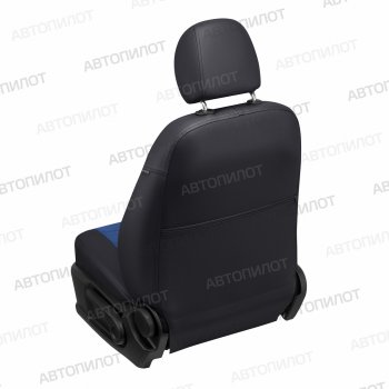 8 249 р. Чехлы сидений (экокожа/алькантара, Classic) Автопилот KIA Cerato 3 YD дорестайлинг седан (2013-2016) (черный/синий)  с доставкой в г. Воронеж. Увеличить фотографию 3
