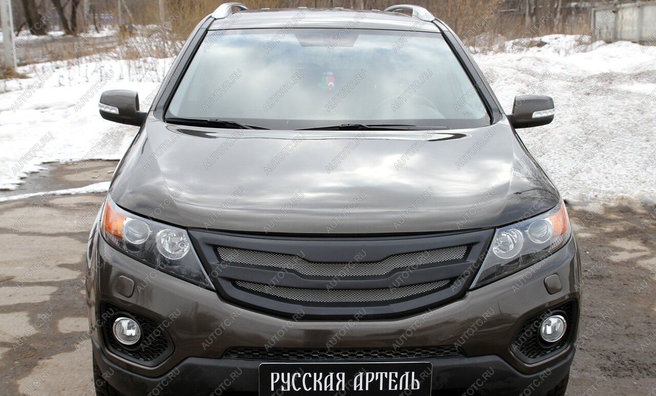 5 749 р. Решетка радиатора Русская Артель KIA Sorento XM дорестайлинг (2009-2012) (черная сетка)  с доставкой в г. Воронеж